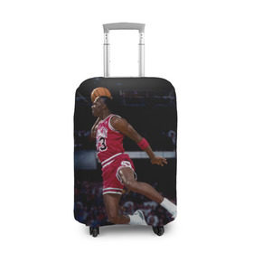 Чехол для чемодана 3D с принтом Michael Jordan в Кировске, 86% полиэфир, 14% спандекс | двустороннее нанесение принта, прорези для ручек и колес | michael jordan | баскетбол | майкл джордан | нба