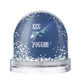 Снежный шар с принтом ВКС РОССИИ в Кировске, Пластик | Изображение внутри шара печатается на глянцевой фотобумаге с двух сторон | ввс | вкс | лётчик | миг | пилот | россия | самолёт | су