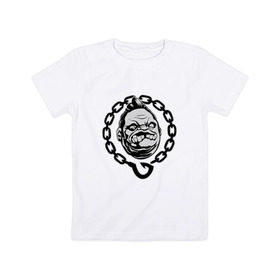Детская футболка хлопок с принтом pudge в Кировске, 100% хлопок | круглый вырез горловины, полуприлегающий силуэт, длина до линии бедер | 