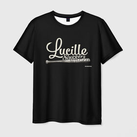 Мужская футболка 3D с принтом Lucille Sluggers 4 в Кировске, 100% полиэфир | прямой крой, круглый вырез горловины, длина до линии бедер | the walking dead | бита | зомби | ниган | ужасы | ходячие