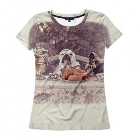 Женская футболка 3D с принтом Bulldog 26 в Кировске, 100% полиэфир ( синтетическое хлопкоподобное полотно) | прямой крой, круглый вырез горловины, длина до линии бедер | bulldog blogger | tecuaniventura | блоггер | бульдог | бульдог блоггер | животные | карамелька | собаки