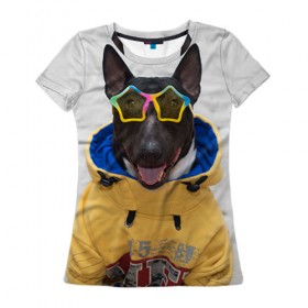 Женская футболка 3D с принтом Bulldog`s friend 6 в Кировске, 100% полиэфир ( синтетическое хлопкоподобное полотно) | прямой крой, круглый вырез горловины, длина до линии бедер | bulldog blogger | tecuaniventura | блоггер | бульдог | бульдог блоггер | животные | карамелька | собаки