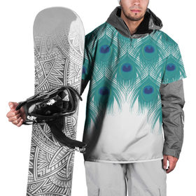 Накидка на куртку 3D с принтом Перья павлина в Кировске, 100% полиэстер |  | Тематика изображения на принте: павлин | перья | птицы | фауна