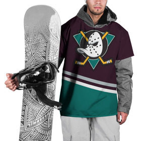 Накидка на куртку 3D с принтом Anaheim Ducks в Кировске, 100% полиэстер |  | Тематика изображения на принте: хоккей
