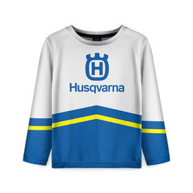 Детский лонгслив 3D с принтом husqvarna в Кировске, 100% полиэстер | длинные рукава, круглый вырез горловины, полуприлегающий силуэт
 | husqvarna