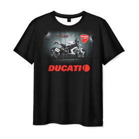 Мужская футболка 3D с принтом Ducati 4 в Кировске, 100% полиэфир | прямой крой, круглый вырез горловины, длина до линии бедер | Тематика изображения на принте: ducati | moto | дукати | мото | мотоцикл | мотоциклы