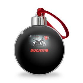 Ёлочный шар с принтом Ducati 4 в Кировске, Пластик | Диаметр: 77 мм | ducati | moto | дукати | мото | мотоцикл | мотоциклы