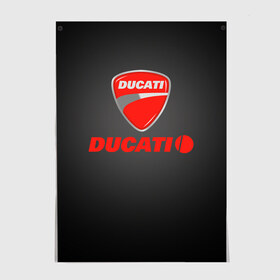 Постер с принтом Ducati 3 в Кировске, 100% бумага
 | бумага, плотность 150 мг. Матовая, но за счет высокого коэффициента гладкости имеет небольшой блеск и дает на свету блики, но в отличии от глянцевой бумаги не покрыта лаком | ducati | moto | дукати | мото | мотоцикл | мотоциклы