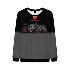 Мужской свитшот 3D с принтом Ducati 2 в Кировске, 100% полиэстер с мягким внутренним слоем | круглый вырез горловины, мягкая резинка на манжетах и поясе, свободная посадка по фигуре | ducati | moto | дукати | мото | мотоцикл | мотоциклы