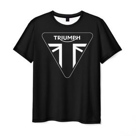 Мужская футболка 3D с принтом Triumph 4 в Кировске, 100% полиэфир | прямой крой, круглый вырез горловины, длина до линии бедер | Тематика изображения на принте: moto | triumph | мотоцикл | мотоциклы | триумф