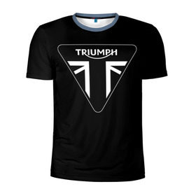Мужская футболка 3D спортивная с принтом Triumph 4 в Кировске, 100% полиэстер с улучшенными характеристиками | приталенный силуэт, круглая горловина, широкие плечи, сужается к линии бедра | Тематика изображения на принте: moto | triumph | мотоцикл | мотоциклы | триумф