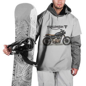 Накидка на куртку 3D с принтом Triumph 2 в Кировске, 100% полиэстер |  | moto | triumph | мотоцикл | мотоциклы | триумф