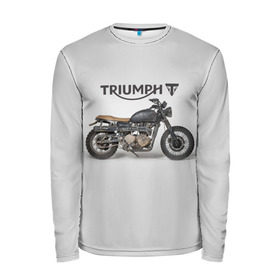 Мужской лонгслив 3D с принтом Triumph 2 в Кировске, 100% полиэстер | длинные рукава, круглый вырез горловины, полуприлегающий силуэт | moto | triumph | мотоцикл | мотоциклы | триумф