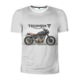 Мужская футболка 3D спортивная с принтом Triumph 2 в Кировске, 100% полиэстер с улучшенными характеристиками | приталенный силуэт, круглая горловина, широкие плечи, сужается к линии бедра | moto | triumph | мотоцикл | мотоциклы | триумф