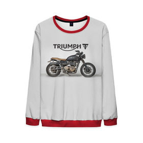Мужской свитшот 3D с принтом Triumph 2 в Кировске, 100% полиэстер с мягким внутренним слоем | круглый вырез горловины, мягкая резинка на манжетах и поясе, свободная посадка по фигуре | moto | triumph | мотоцикл | мотоциклы | триумф