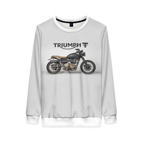 Женский свитшот 3D с принтом Triumph 2 в Кировске, 100% полиэстер с мягким внутренним слоем | круглый вырез горловины, мягкая резинка на манжетах и поясе, свободная посадка по фигуре | moto | triumph | мотоцикл | мотоциклы | триумф