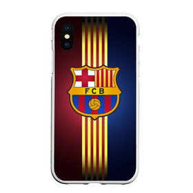 Чехол для iPhone XS Max матовый с принтом Barcelona FC в Кировске, Силикон | Область печати: задняя сторона чехла, без боковых панелей | барса | барселона | испания | клуб | фк | футбол | футбольный