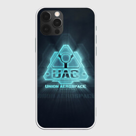 Чехол для iPhone 12 Pro Max с принтом Union Aerospace corporation в Кировске, Силикон |  | doom | uac | дум | космос