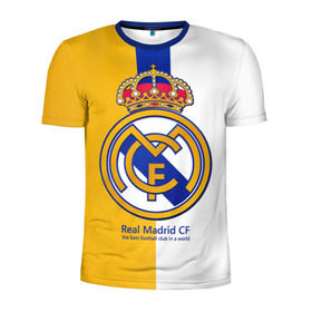 Мужская футболка 3D спортивная с принтом Real Madrid CF в Кировске, 100% полиэстер с улучшенными характеристиками | приталенный силуэт, круглая горловина, широкие плечи, сужается к линии бедра | Тематика изображения на принте: football | испания | клуб | мадрид | реал | фк | футбольный