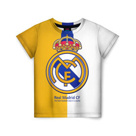 Детская футболка 3D с принтом Real Madrid CF в Кировске, 100% гипоаллергенный полиэфир | прямой крой, круглый вырез горловины, длина до линии бедер, чуть спущенное плечо, ткань немного тянется | football | испания | клуб | мадрид | реал | фк | футбольный