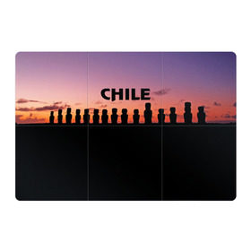 Магнитный плакат 3Х2 с принтом Чили в Кировске, Полимерный материал с магнитным слоем | 6 деталей размером 9*9 см | Тематика изображения на принте: изваяние | истукан | латинская америка | остров пасхи | турист | чили
