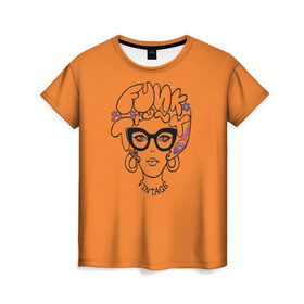 Женская футболка 3D с принтом Funk Vintage в Кировске, 100% полиэфир ( синтетическое хлопкоподобное полотно) | прямой крой, круглый вырез горловины, длина до линии бедер | 