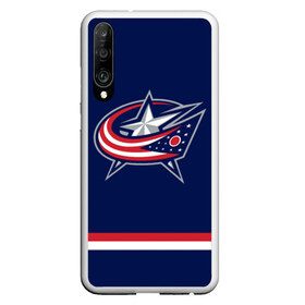 Чехол для Honor P30 с принтом Columbus Blue Jackets в Кировске, Силикон | Область печати: задняя сторона чехла, без боковых панелей | columbus blue jackets | hockey | nhl | нхл | хоккей