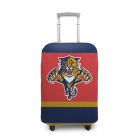 Чехол для чемодана 3D с принтом Florida Panthers в Кировске, 86% полиэфир, 14% спандекс | двустороннее нанесение принта, прорези для ручек и колес | Тематика изображения на принте: florida panthers | hockey | nhl | нхл | хоккей