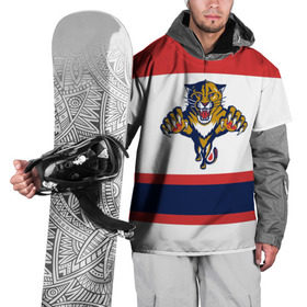 Накидка на куртку 3D с принтом Florida Panthers white в Кировске, 100% полиэстер |  | florida panthers | hockey | nhl | нхл | хоккей