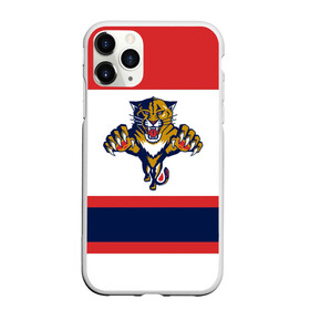 Чехол для iPhone 11 Pro матовый с принтом Florida Panthers white в Кировске, Силикон |  | florida panthers | hockey | nhl | нхл | хоккей