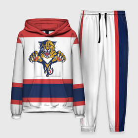 Мужской костюм 3D (с толстовкой) с принтом Florida Panthers white в Кировске,  |  | florida panthers | hockey | nhl | нхл | хоккей