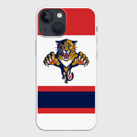 Чехол для iPhone 13 mini с принтом Florida Panthers white в Кировске,  |  | Тематика изображения на принте: florida panthers | hockey | nhl | нхл | хоккей