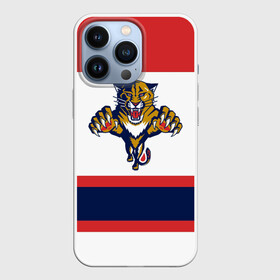 Чехол для iPhone 13 Pro с принтом Florida Panthers white в Кировске,  |  | Тематика изображения на принте: florida panthers | hockey | nhl | нхл | хоккей