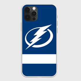 Чехол для iPhone 12 Pro с принтом Tampa Bay Lightning в Кировске, силикон | область печати: задняя сторона чехла, без боковых панелей | hockey | nhl | tampa bay lightning | нхл | хоккей