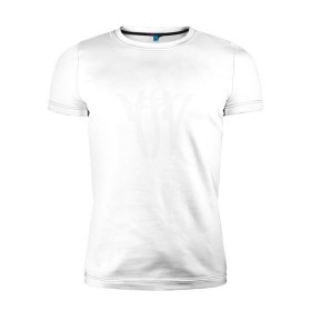 Мужская футболка премиум с принтом ТГК в Кировске, 92% хлопок, 8% лайкра | приталенный силуэт, круглый вырез ворота, длина до линии бедра, короткий рукав | триагрутрика