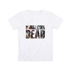 Детская футболка хлопок с принтом Ходячие мертвецы: Эпик. в Кировске, 100% хлопок | круглый вырез горловины, полуприлегающий силуэт, длина до линии бедер | 