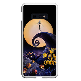 Чехол для Samsung S10E с принтом nightmare before christmas в Кировске, Силикон | Область печати: задняя сторона чехла, без боковых панелей | helloween | бертон | бугимен | бугимэн | вампиры | джек скелингтон | доктор филькельштейн | корыто | крыто | кукла | повелитель тыкв | рождество | сhristmas | салли | тим | тим бертон | тыква | хеллоуин | шито