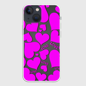 Чехол для iPhone 13 mini с принтом Любовная история в Кировске,  |  | Тематика изображения на принте: любовь | поцелуй | святой валентин | сердце | счастье | я люблю тебя