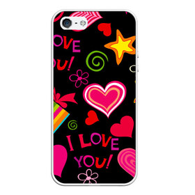 Чехол для iPhone 5/5S матовый с принтом Праздник любви в Кировске, Силикон | Область печати: задняя сторона чехла, без боковых панелей | любовь | поцелуй | праздник | святой валентин | сердце | счастье | я люблю тебя