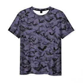 Мужская футболка 3D с принтом Летучие мыши в Кировске, 100% полиэфир | прямой крой, круглый вырез горловины, длина до линии бедер | вампир | камуфляж | милитари | хеллоуин
