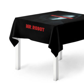 Скатерть 3D с принтом Mr Robot в Кировске, 100% полиэстер (ткань не мнется и не растягивается) | Размер: 150*150 см | fsociety | mr robot | анонимус | мистер робот