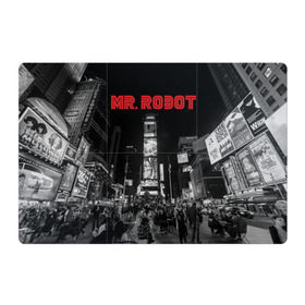 Магнитный плакат 3Х2 с принтом Мистер Робот в Кировске, Полимерный материал с магнитным слоем | 6 деталей размером 9*9 см | fsociety | mr robot | анонимус | мистер робот