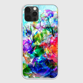 Чехол для iPhone 12 Pro Max с принтом Стеклянные цветы в Кировске, Силикон |  | розы | стекло | цветы