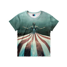 Детская футболка 3D с принтом American Horror Story в Кировске, 100% гипоаллергенный полиэфир | прямой крой, круглый вырез горловины, длина до линии бедер, чуть спущенное плечо, ткань немного тянется | Тематика изображения на принте: 