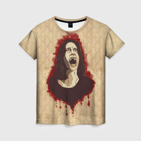 Женская футболка 3D с принтом Lana Winters в Кировске, 100% полиэфир ( синтетическое хлопкоподобное полотно) | прямой крой, круглый вырез горловины, длина до линии бедер | Тематика изображения на принте: американская история ужасов