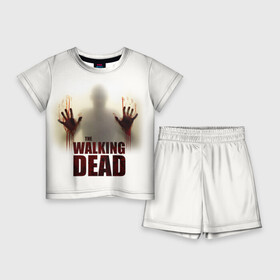 Детский костюм с шортами 3D с принтом The Walking Dead в Кировске,  |  | the walking dead | америка | апокалипсис | глен | дерил | зомби | карл | кровь | рик | сша | ходячие мертвецы
