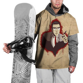 Накидка на куртку 3D с принтом Dr. Thredson в Кировске, 100% полиэстер |  | Тематика изображения на принте: американская история ужасов