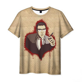 Мужская футболка 3D с принтом Dr. Thredson в Кировске, 100% полиэфир | прямой крой, круглый вырез горловины, длина до линии бедер | американская история ужасов