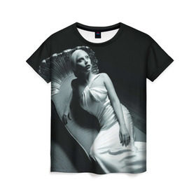 Женская футболка 3D с принтом Lady Gaga в Кировске, 100% полиэфир ( синтетическое хлопкоподобное полотно) | прямой крой, круглый вырез горловины, длина до линии бедер | american horror story | американская история ужасов