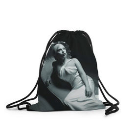 Рюкзак-мешок 3D с принтом Lady Gaga в Кировске, 100% полиэстер | плотность ткани — 200 г/м2, размер — 35 х 45 см; лямки — толстые шнурки, застежка на шнуровке, без карманов и подкладки | Тематика изображения на принте: american horror story | американская история ужасов